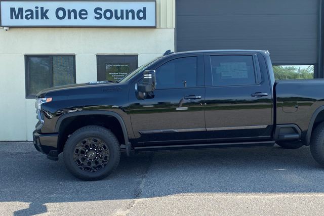 Chevrolet 2023 2500HD with professional window tint in North Bay